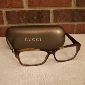 Gucci Tortoiseshell Eyeglasses with Case